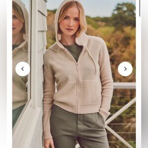 Leallo Cashmere Hoodie L NWT wheat